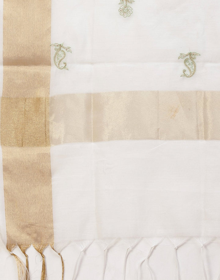 Chanderi Embroidered Suit Piece