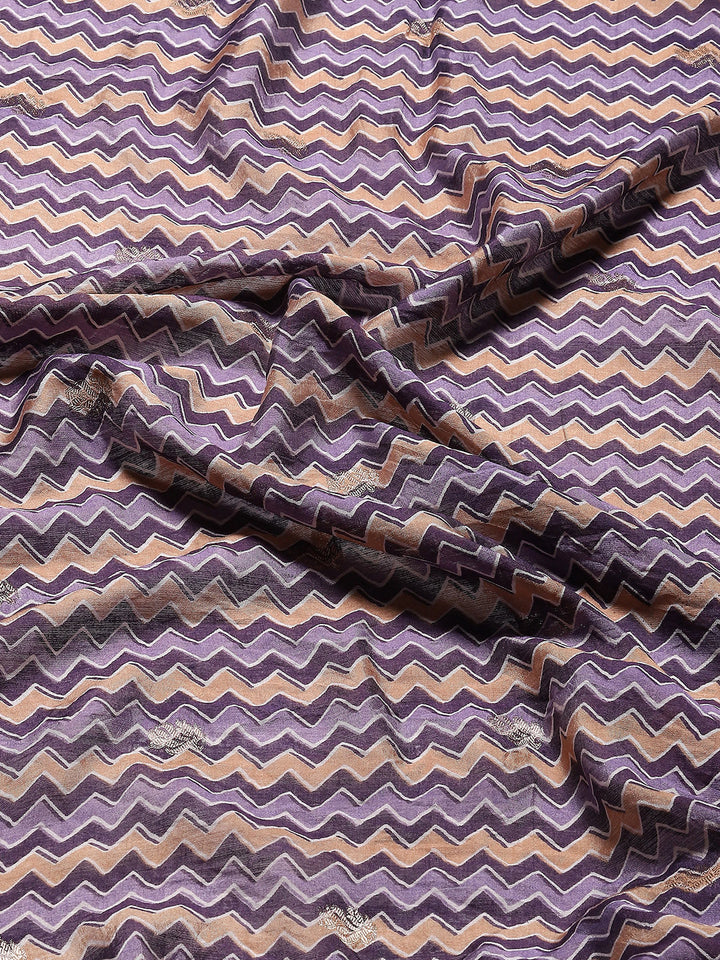 Abstract Printed Handloom Saree