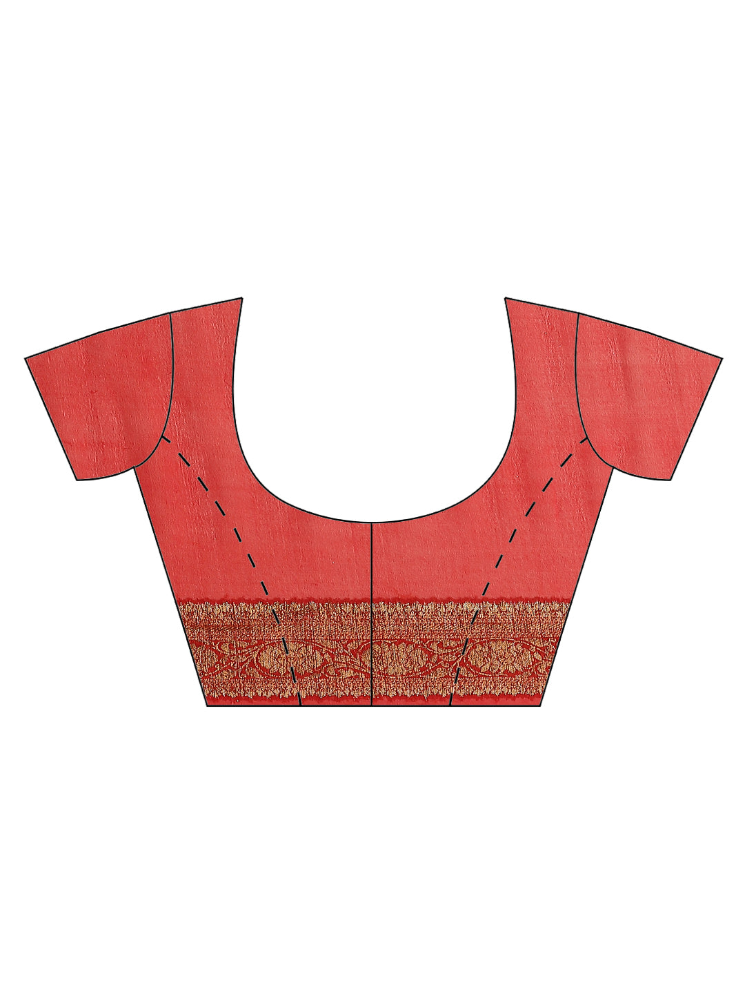 Antique Booti Chiffon Plain Saree