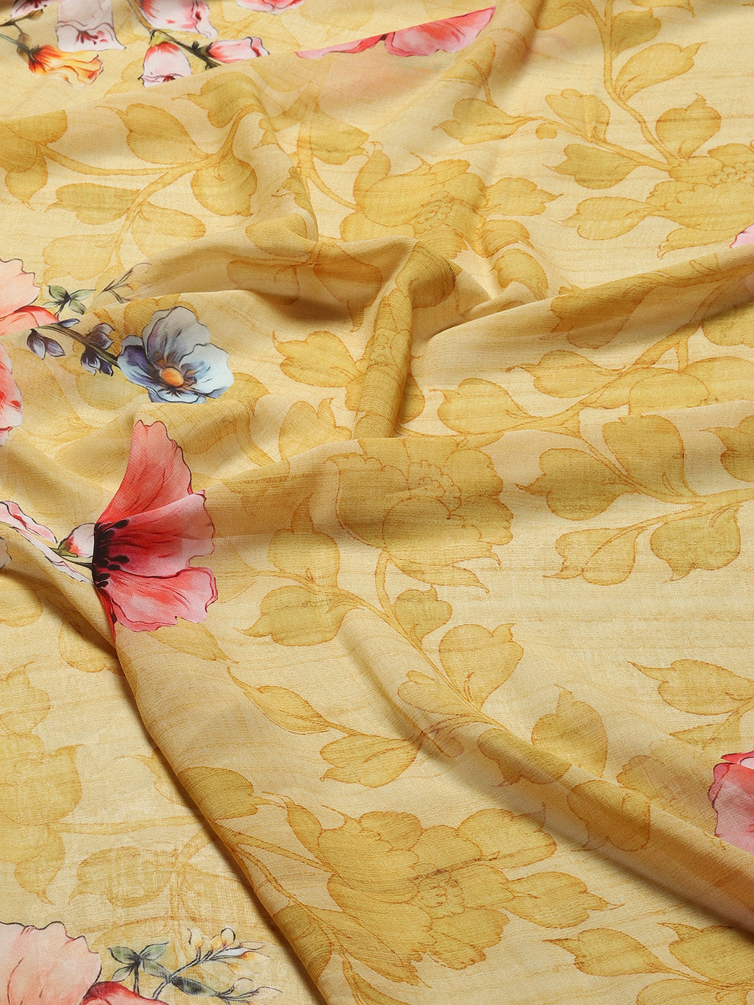 Digital Floral Printed Art Georgette Saree - meenabazaar