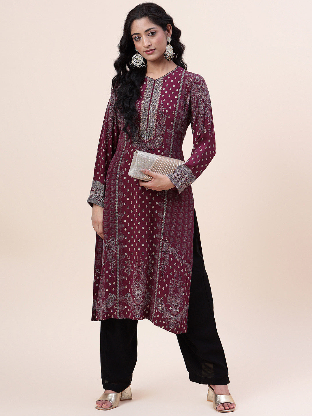 Digital Printed Crepe Kurta