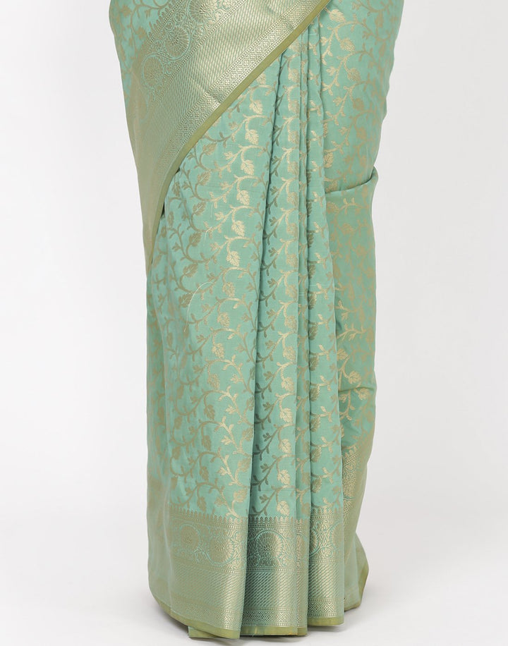 Green Banarasi Art Handloom Saree