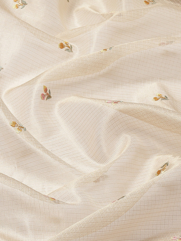 Resham Booti Embroidered Cotton Saree