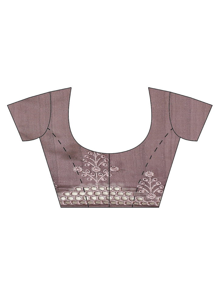 Floral Printed &amp; Embroidered Handloom Saree