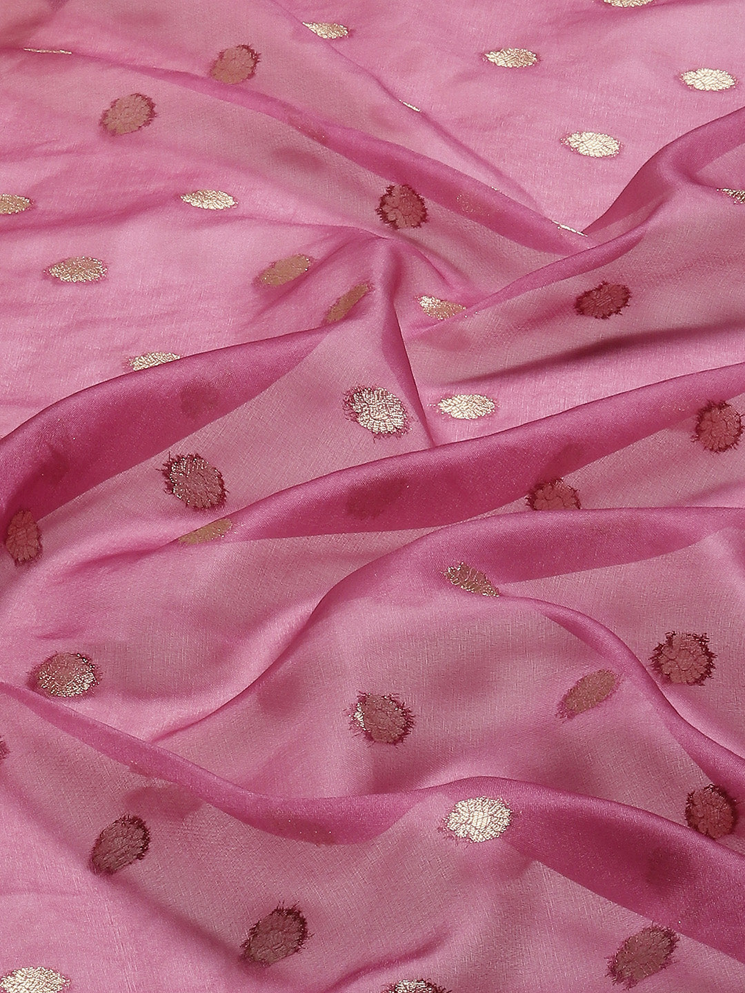 Zari Booti Organza Woven Saree
