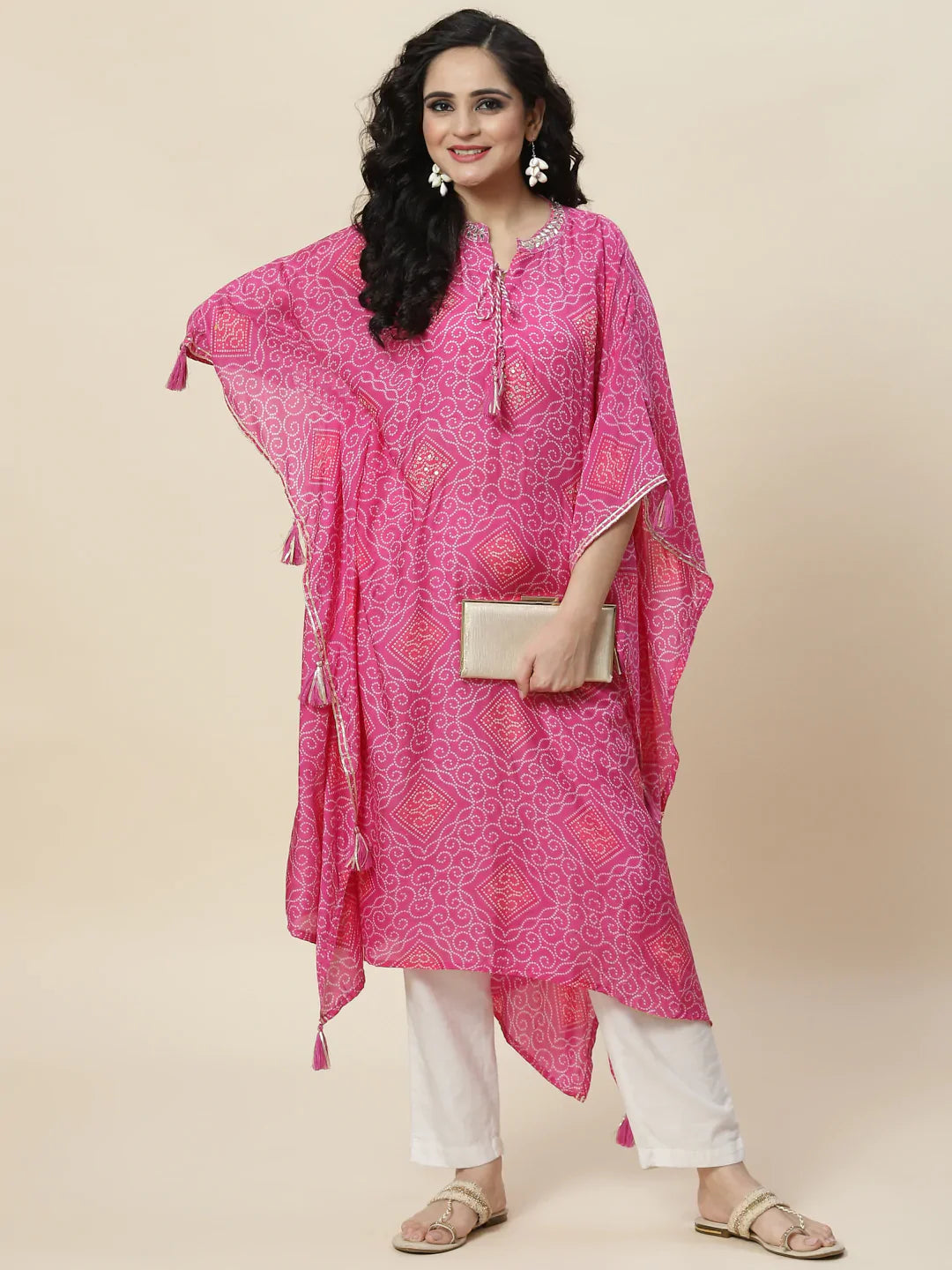 Printed Muslin Kaftan Kurta