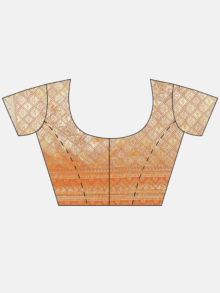 Art Handloom Saree with Brocade Zari Jaal Border