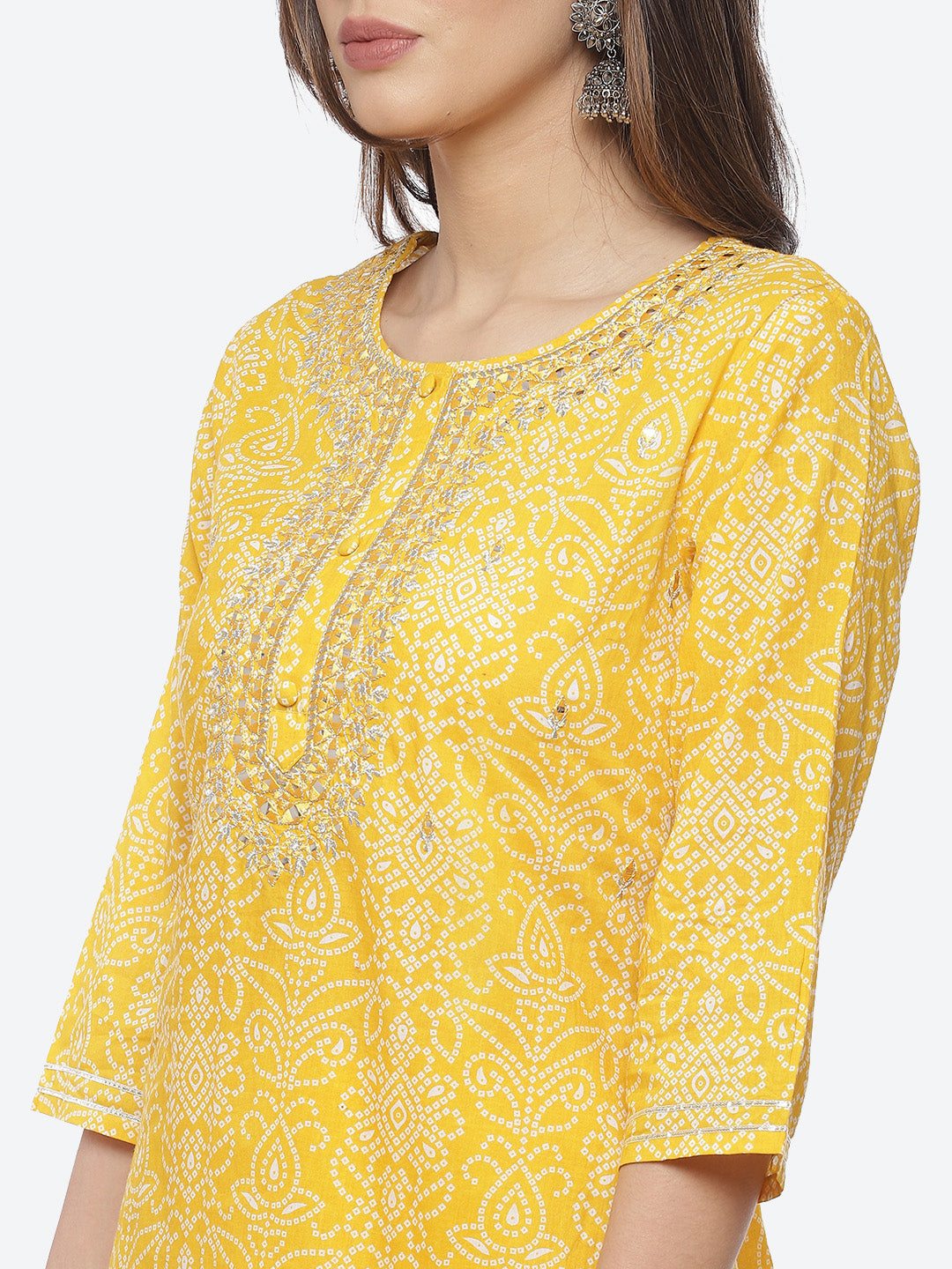 Resham Booti Cotton Stitched Salwar Kameez With Chiffon Dupatta