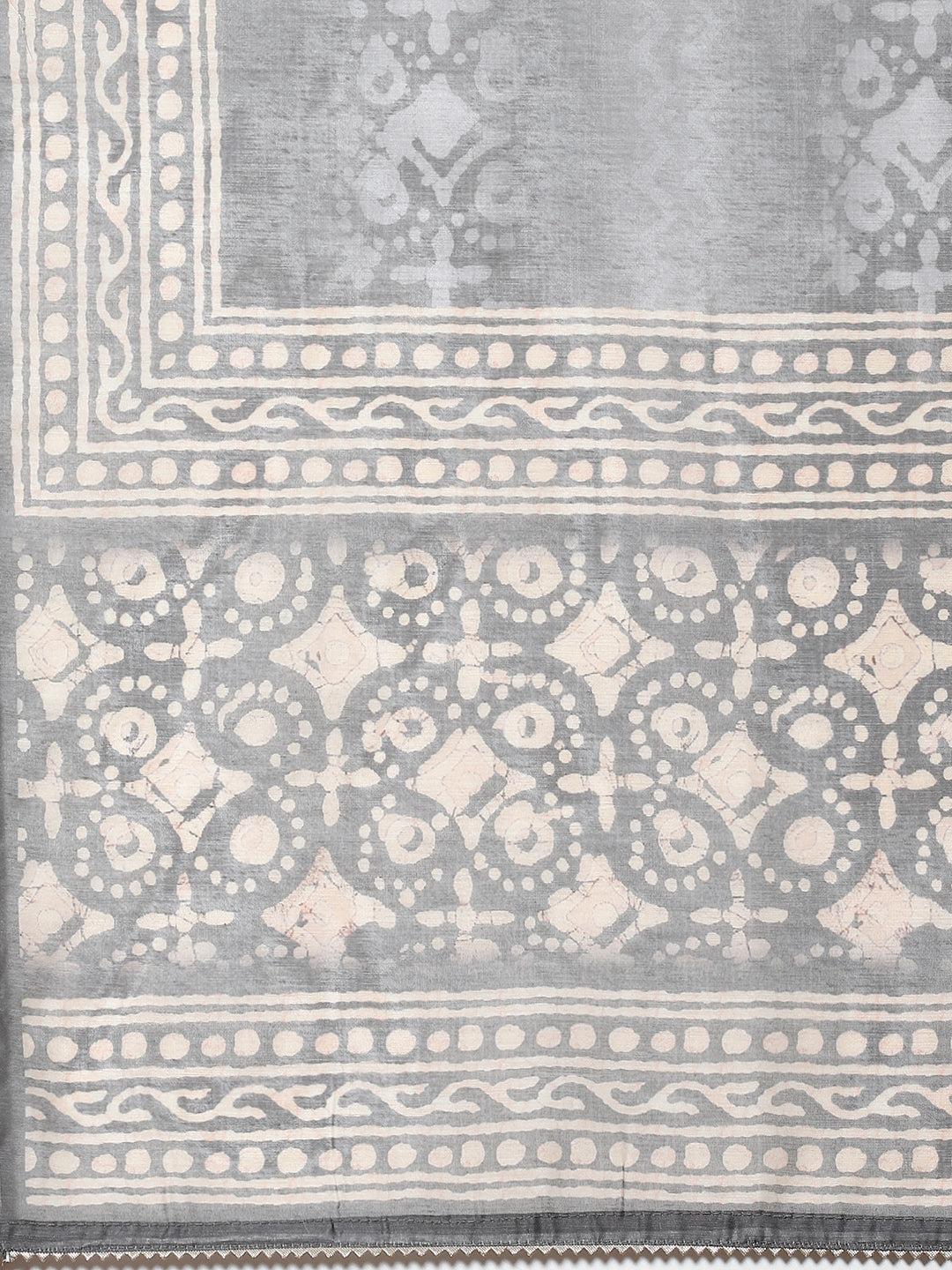 Printed Chanderi Unstitched Suit Piece With Dupatta