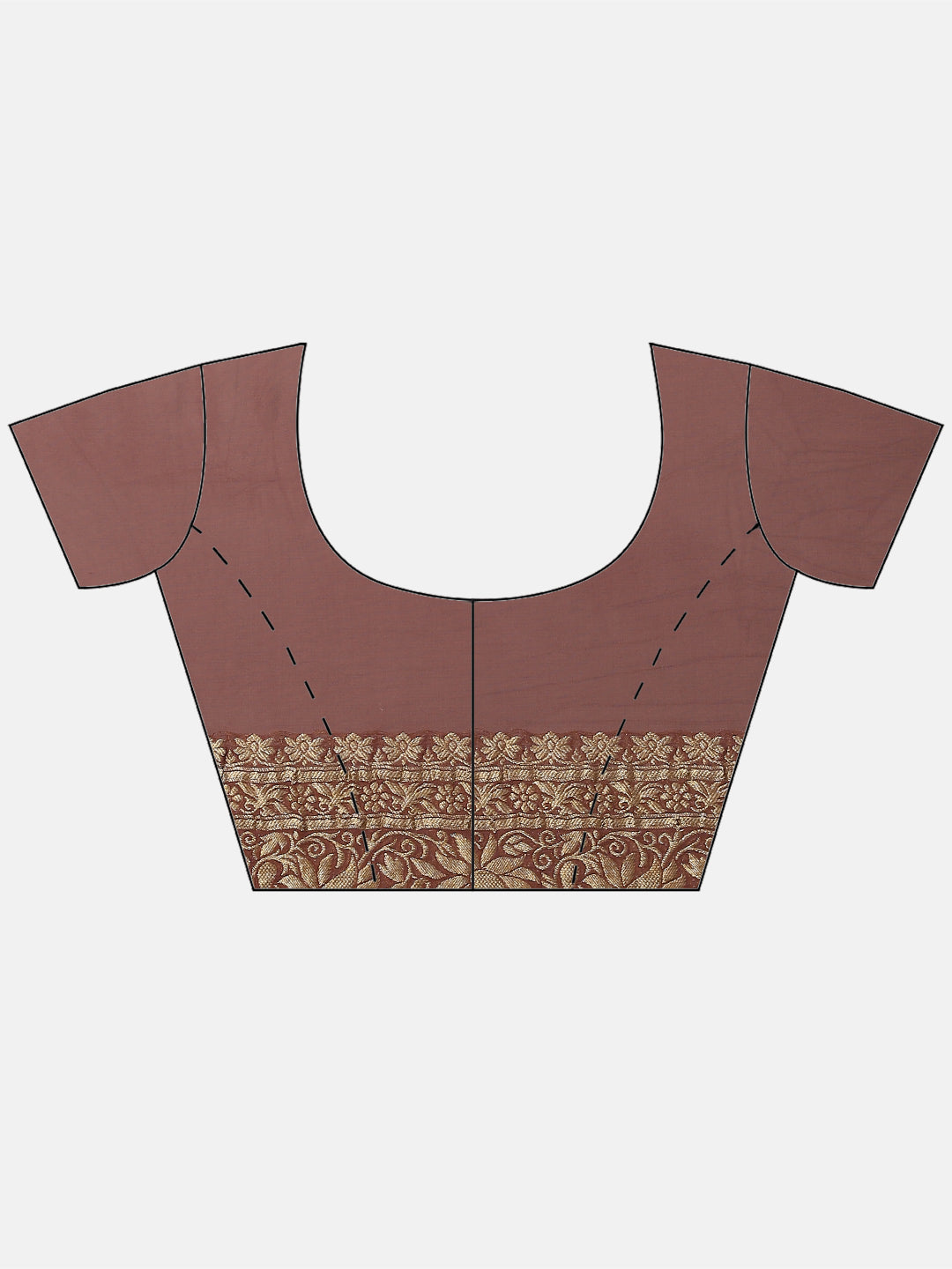 Zari Border Booti Georgette Plain Saree