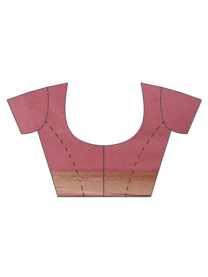 Zari Border Booti Banarasi Woven Saree