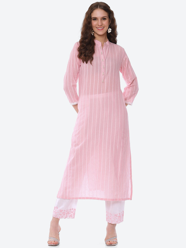 Printed Cotton Kurta With Pant