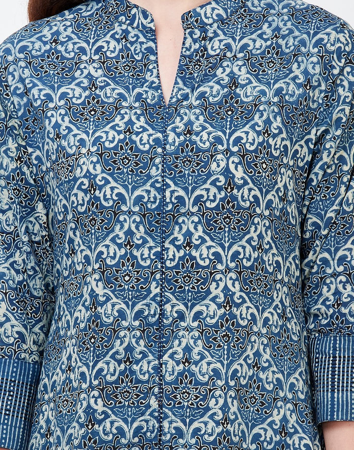 MBZ Meena Bazaar-Green Cotton Kurti