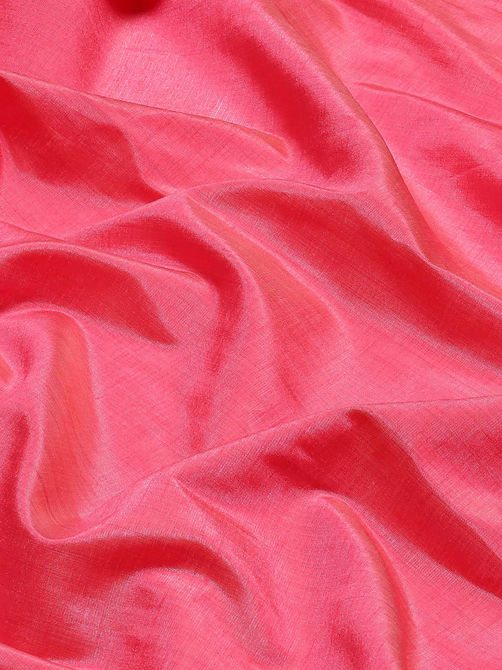 Plain Zari Border Handloom Woven Saree