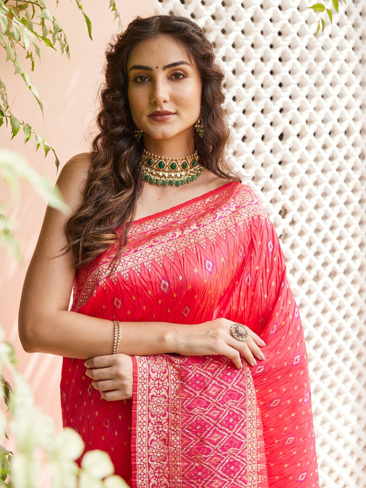 Stone Work Banarsi Woven Saree