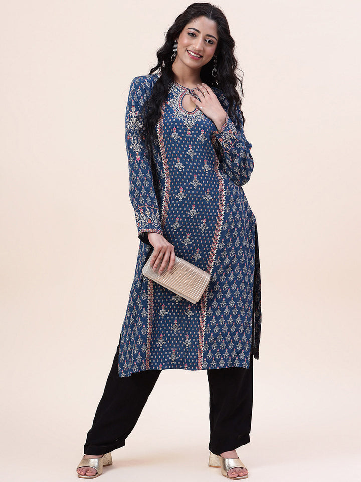 Digital Printed Crepe Kurta