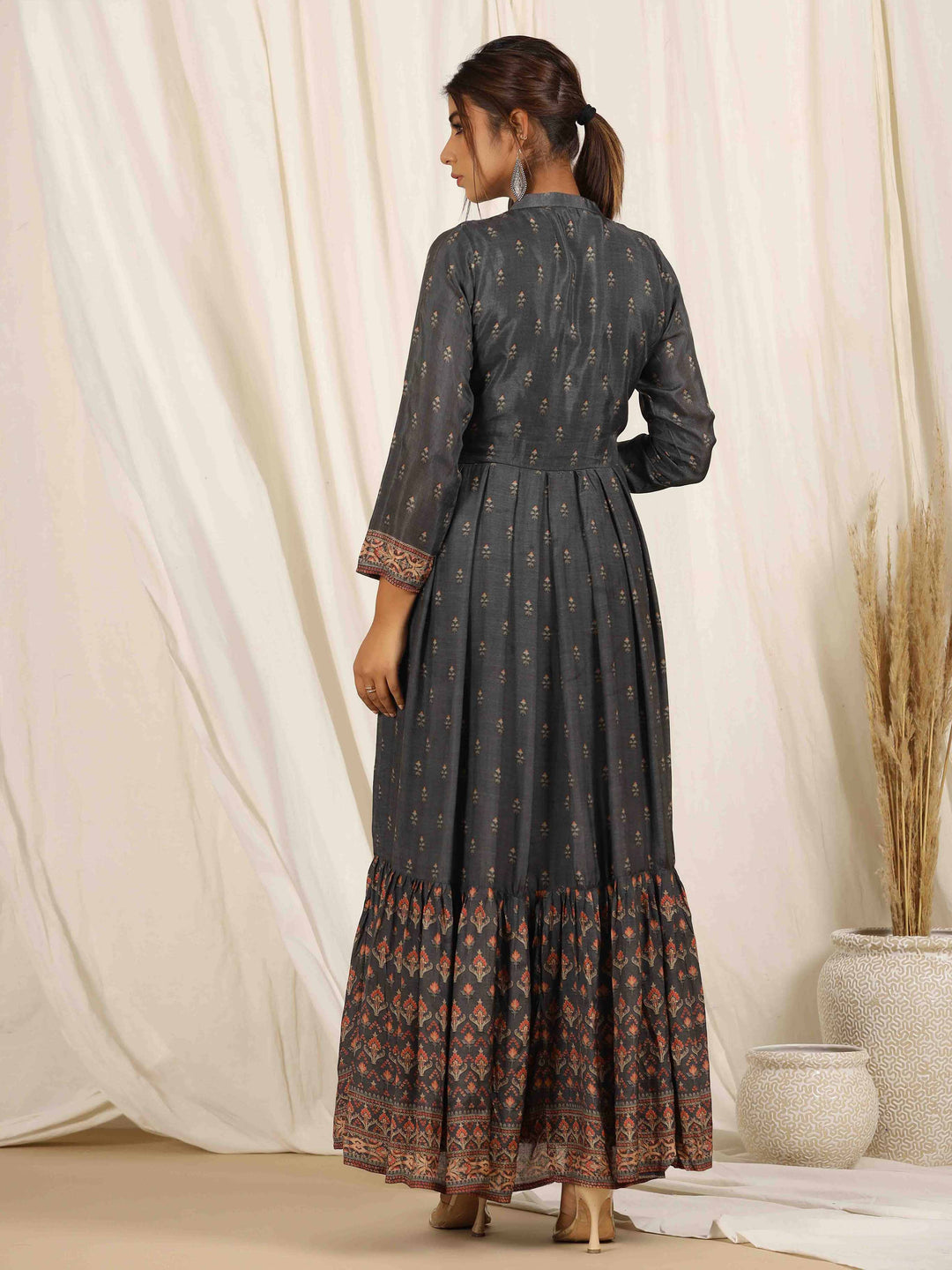 Printed With Embroidered Muslin Kurta
