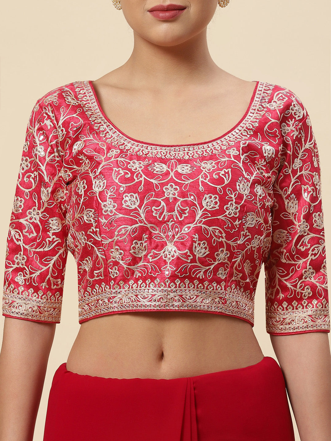 Embroidered Georgette Saree