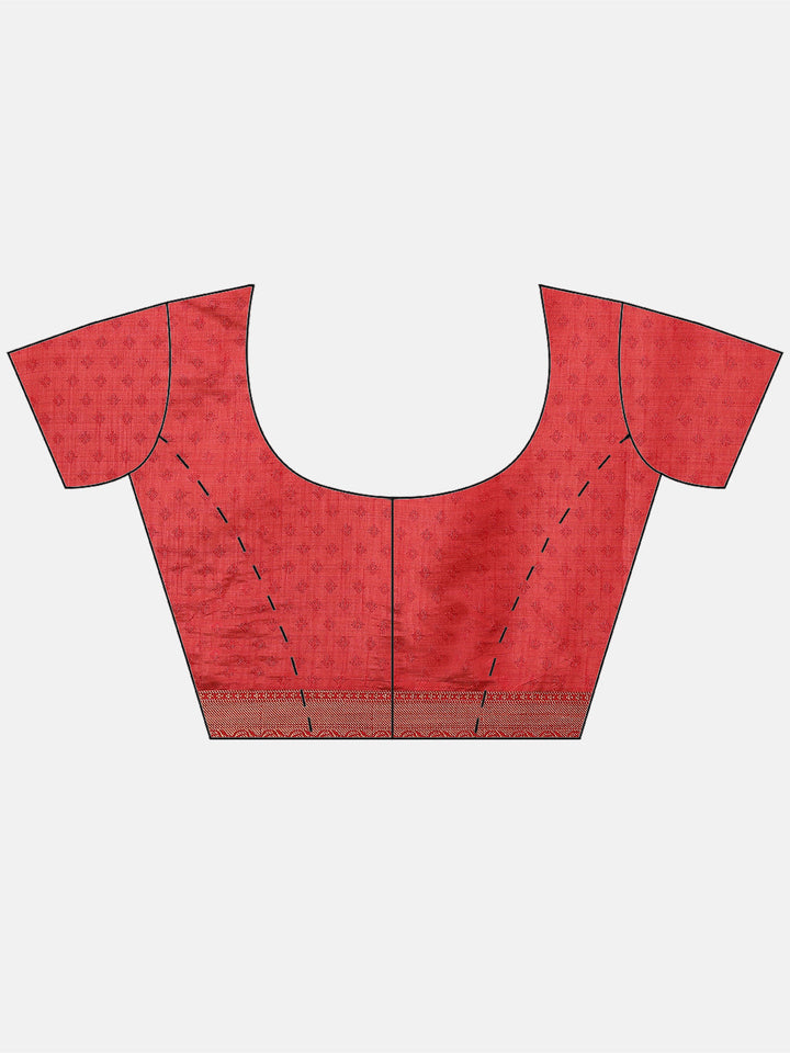 Zari Border Booti Tussar Woven Saree