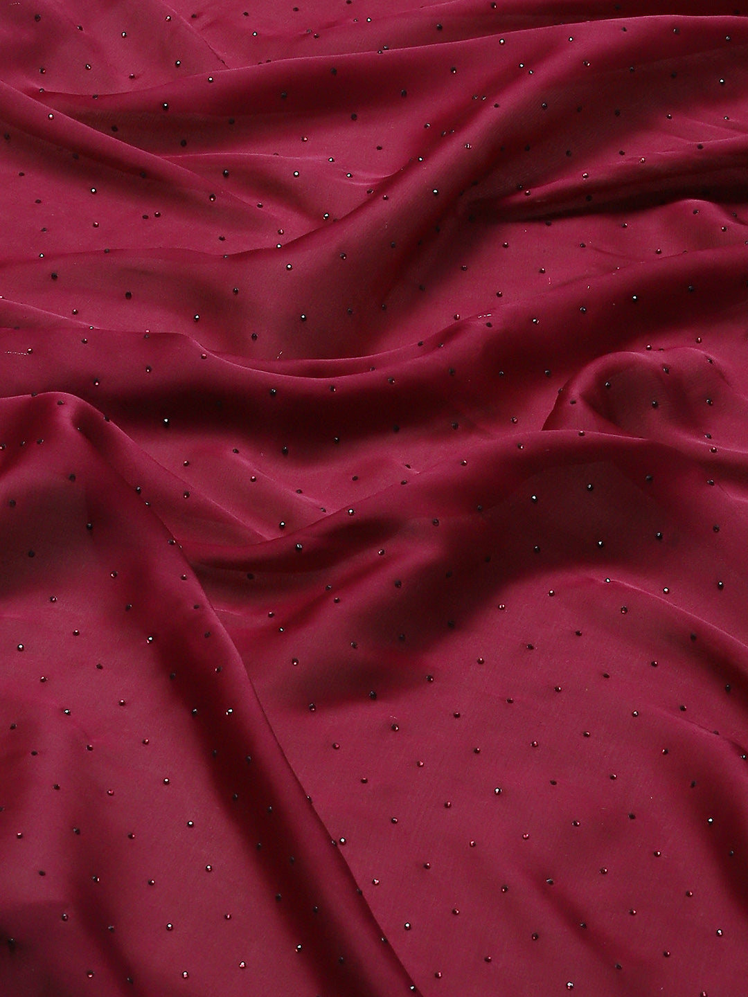 Stone Embroidered Satin Saree