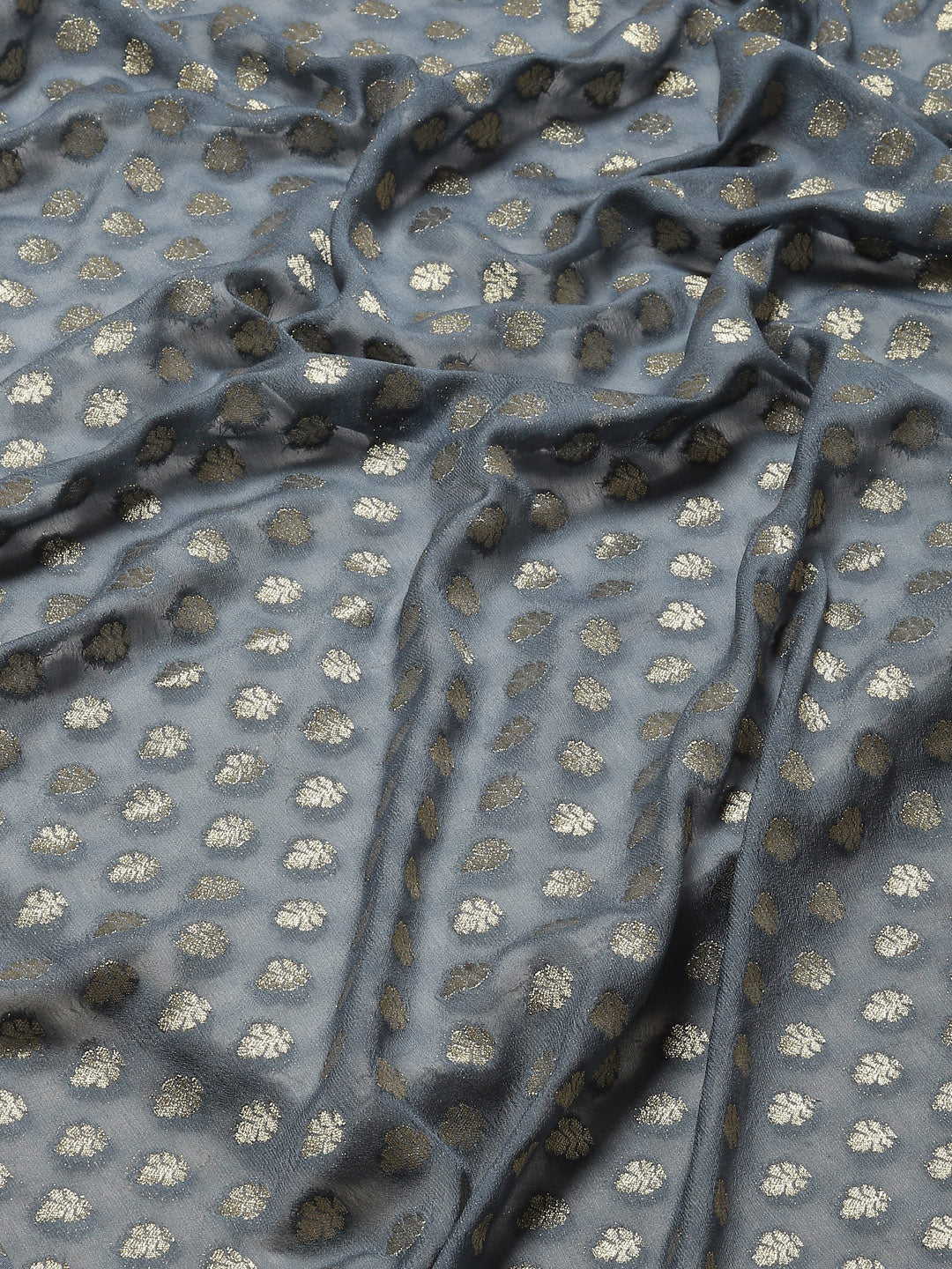 Zari Booti Georgette Plain Saree