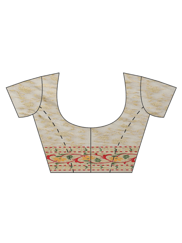 Brocade Zari Jaal Handloom Woven Saree