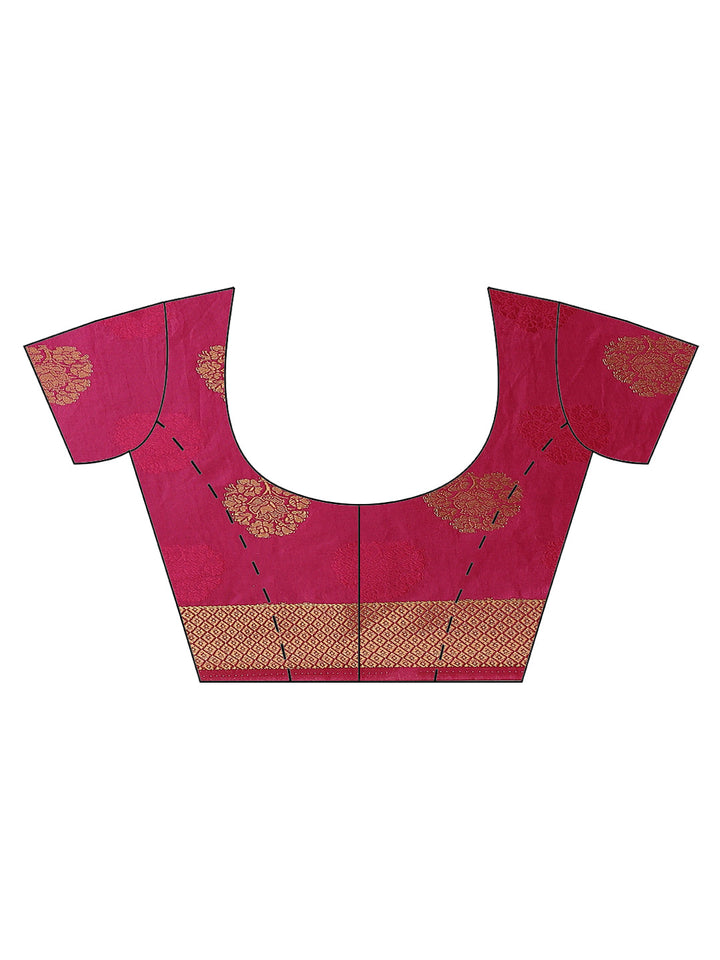 Zari Border Booti Art Handloom Woven Saree