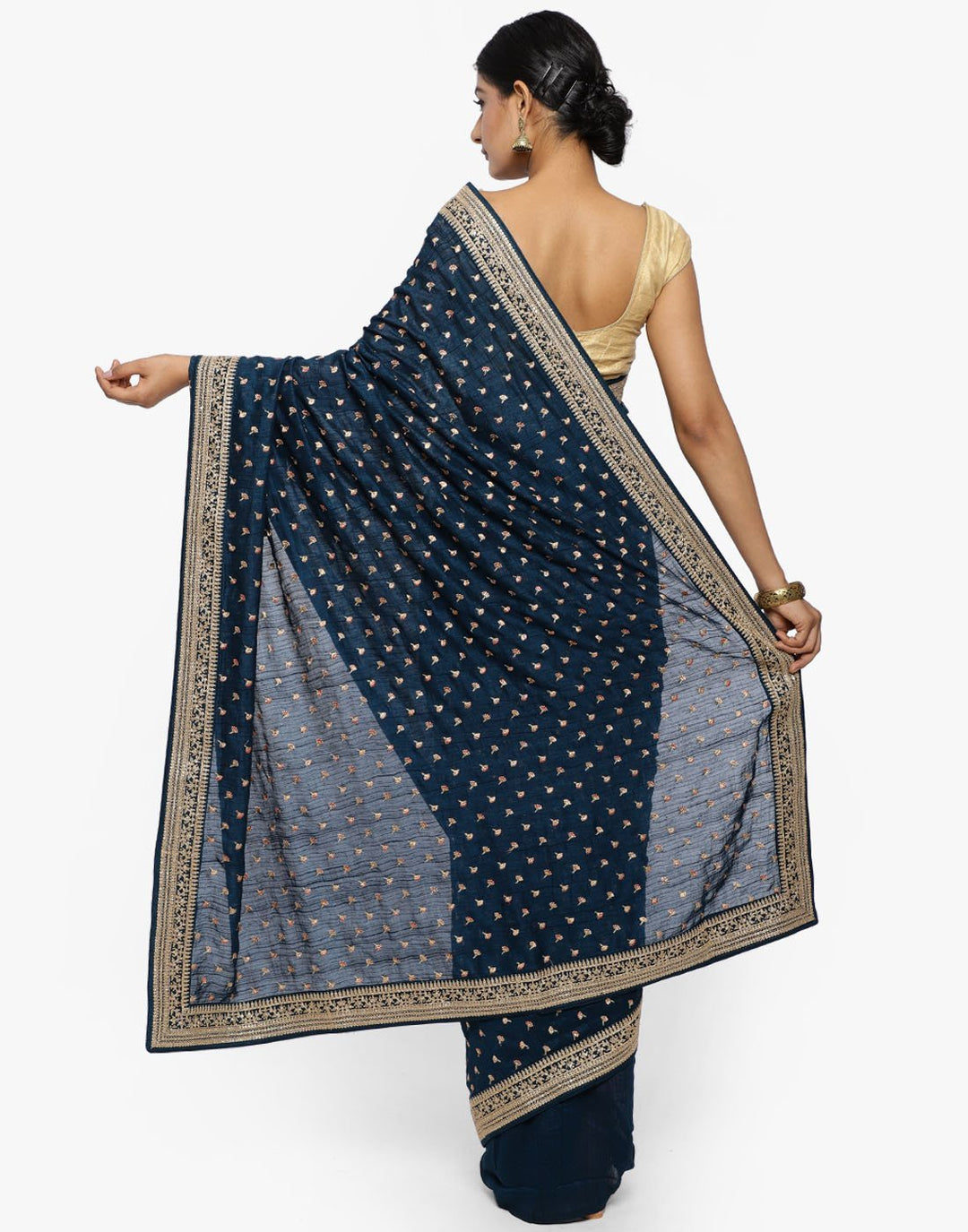 Dupi Silk Saree With Swaroski