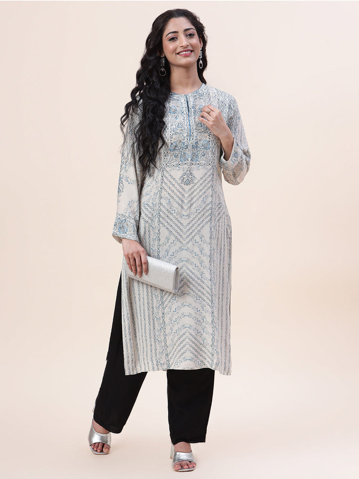 Digital Printed Crepe Kurta