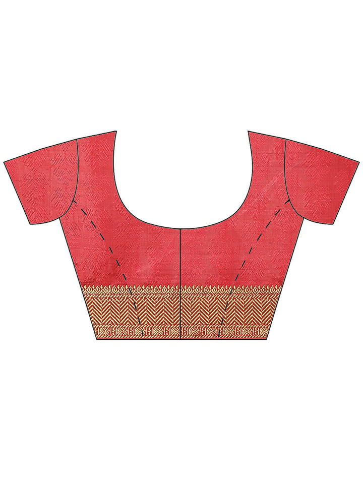 Plain Zari Border Art Handloom Woven Saree