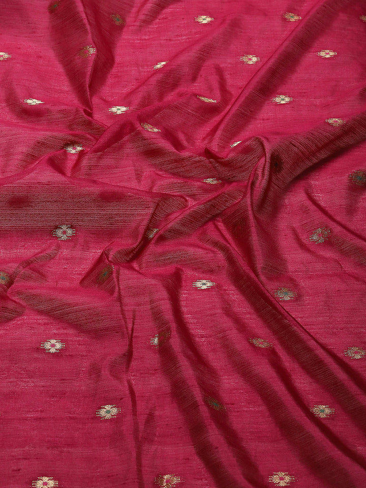 Zari Border Booti Woven Handloom Saree