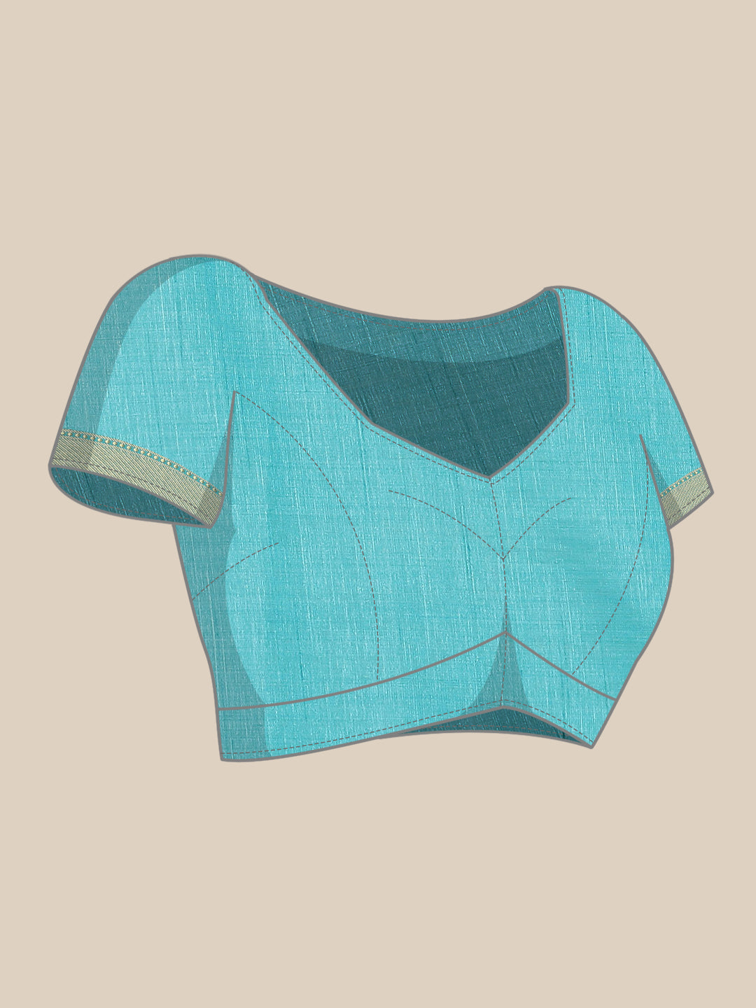 Plain Art Handloom Saree with  Zari Border