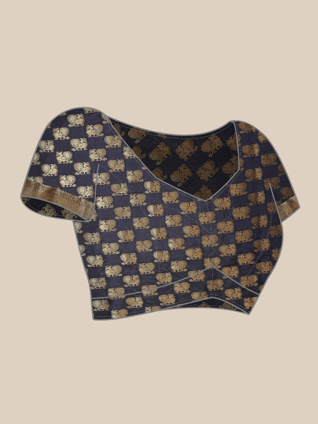 Zari Border Booti Art Handloom Woven Saree