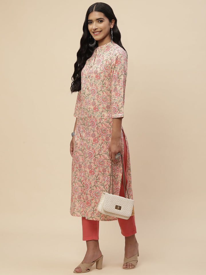 Floral Printed Cotton Kurta