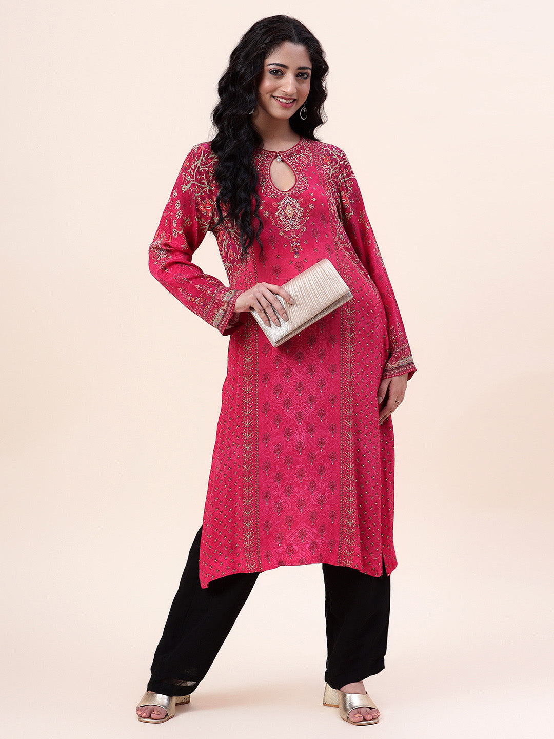 Digital Printed Crepe Kurta