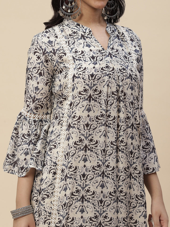 Printed Muslin Kurta
