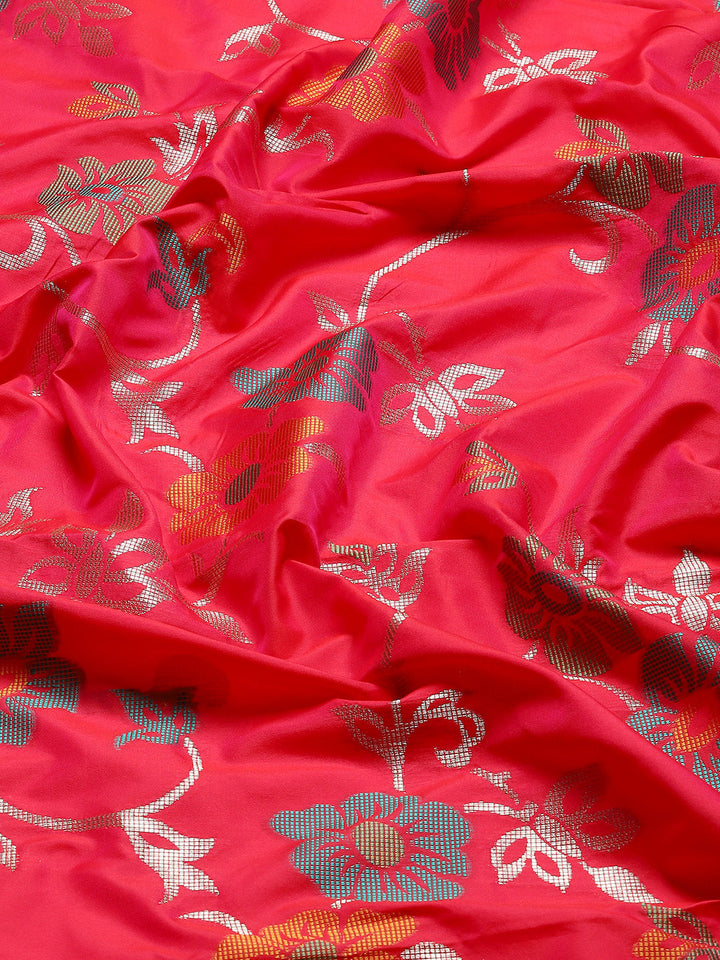 Zari Jaal Woven Art Silk Banarsi Saree