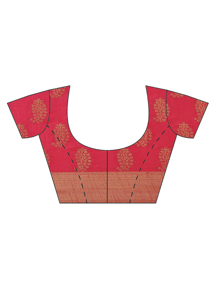 Zari Border Booti Art Handloom Woven Saree