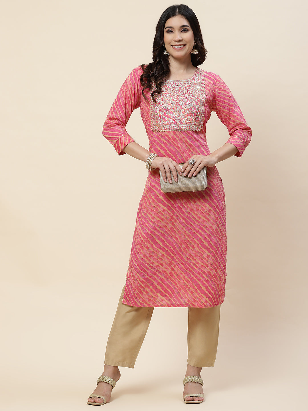 Leheriya Printed Cotton Kurta