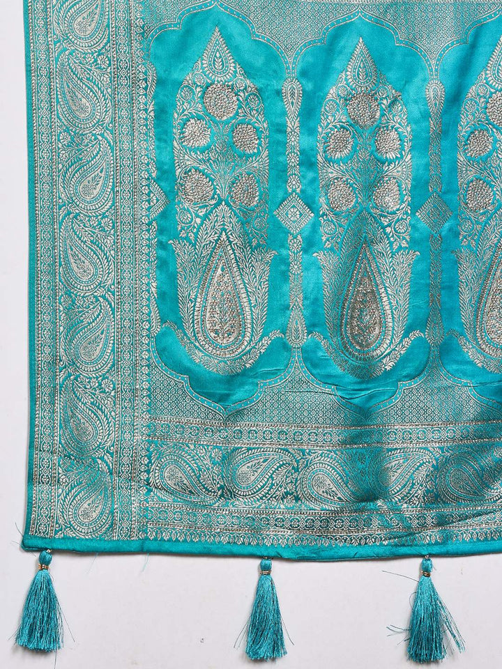 Woven Design Satin Saree