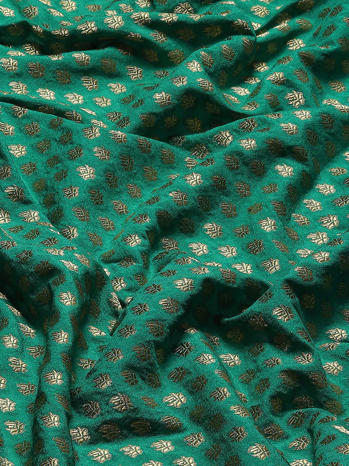Zari Booti Crepe Plain Saree