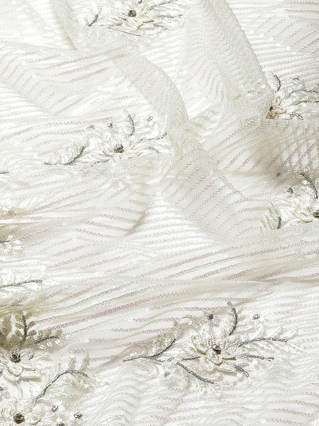 Swarovski Jaal Embroidered Net Saree