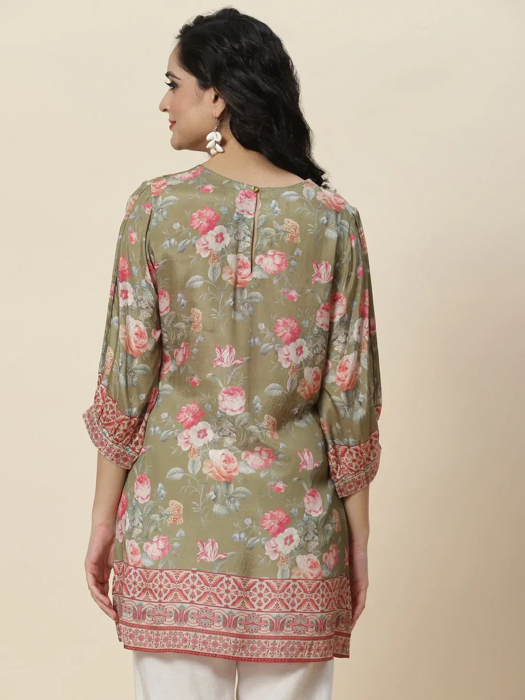 Floral Digital Printed Crepe Kurti