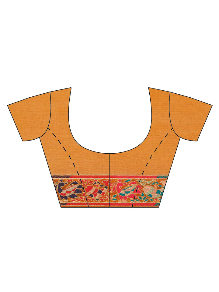 Zari Border Booti Handloom Woven Saree