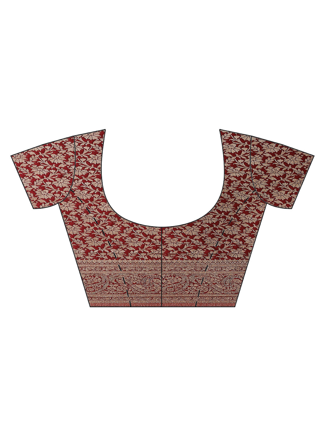 Zari Border Booti Georgette Plain Saree