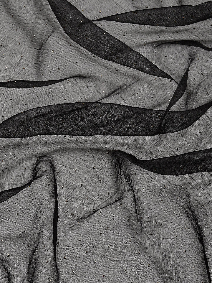 Stone Work Organza Plain Saree
