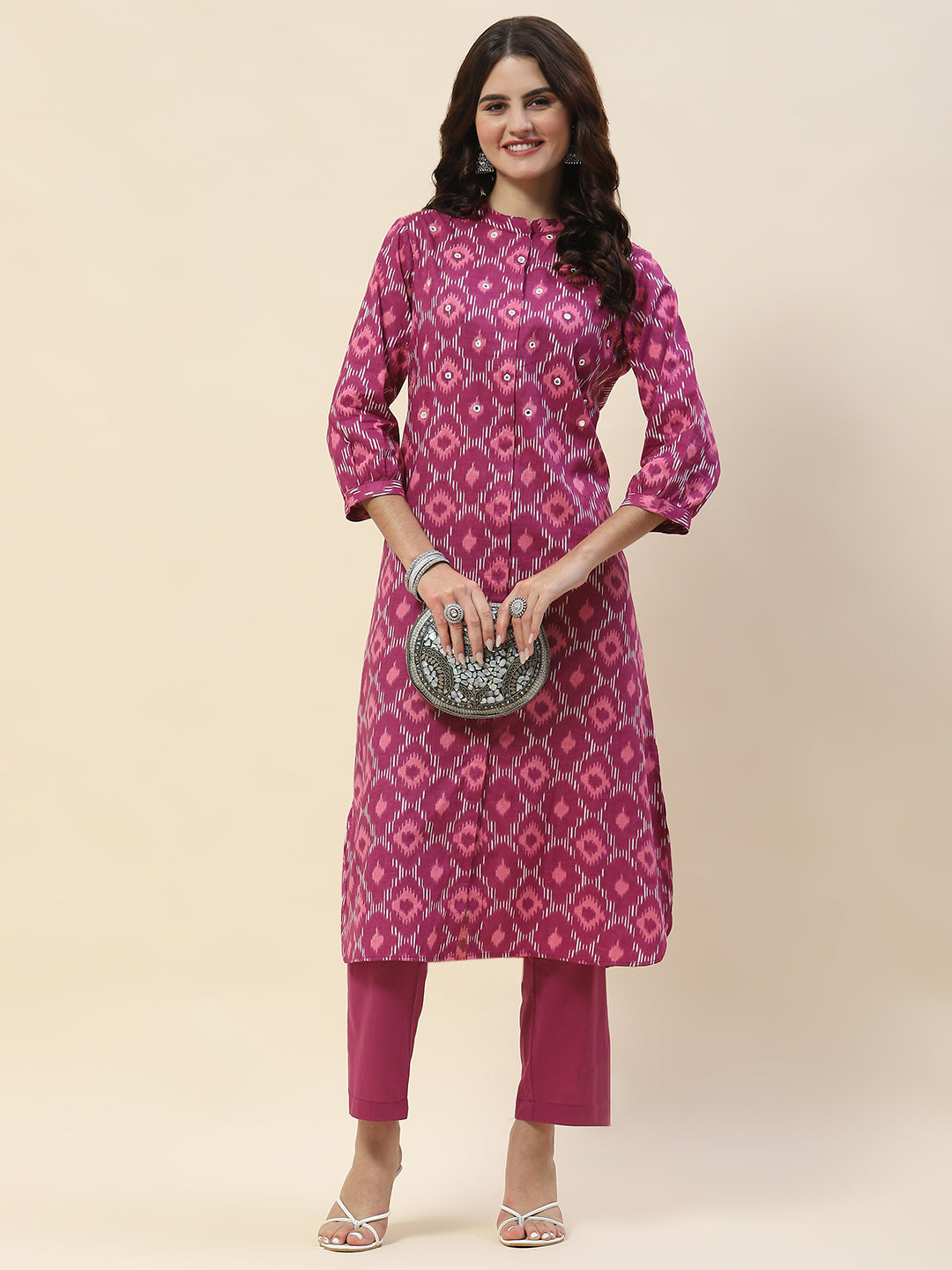 Printed Cotton Kurta Set