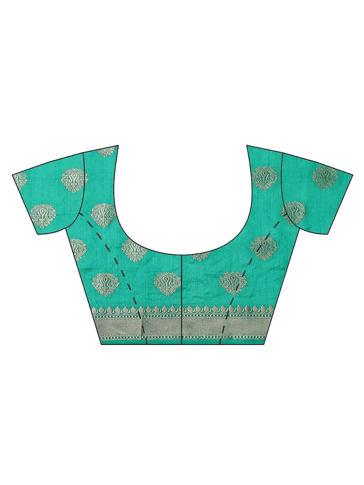 Zari Border Booti Handloom Woven Saree