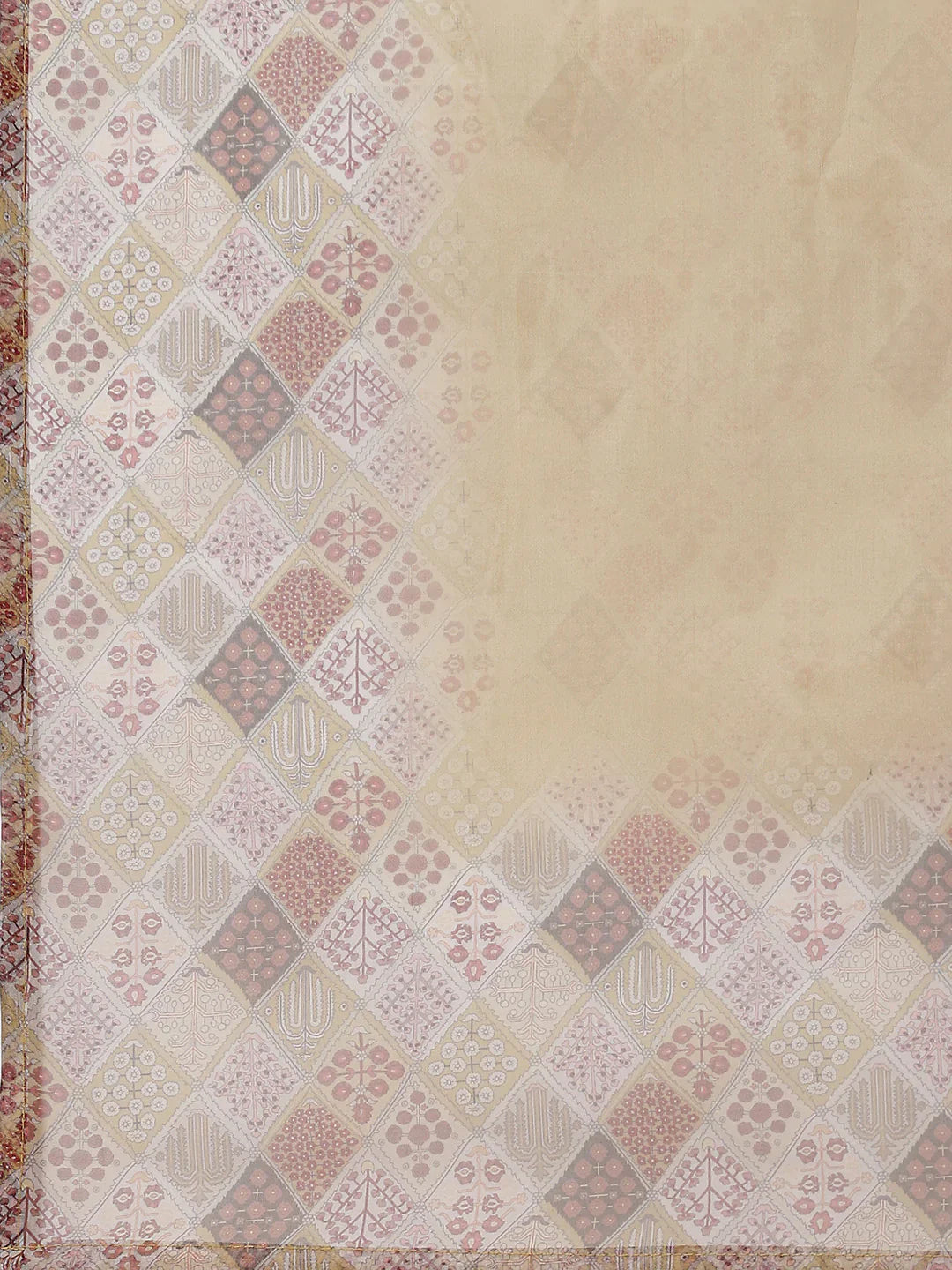 Neck Embroidered Chanderi Unstitched Suit Piece With Dupatta
