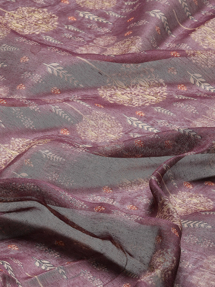 Digital Floral Printed Handloom Saree